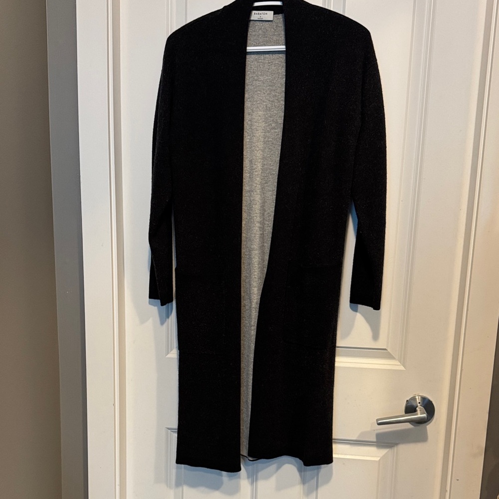 Babaton Charcoal Open Front Sweater
